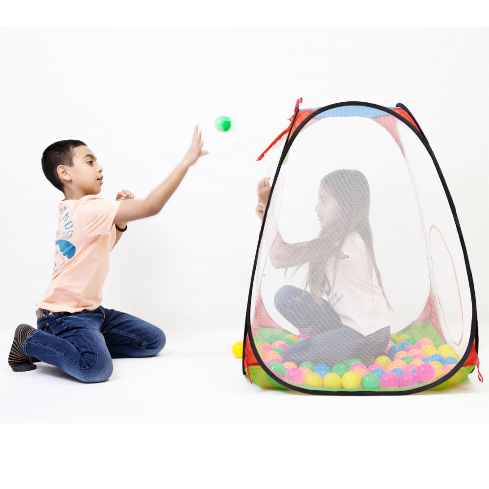 Dimple Children's Pop Up Tent with Basket Ball Hoop and 100 Balls DC11610 